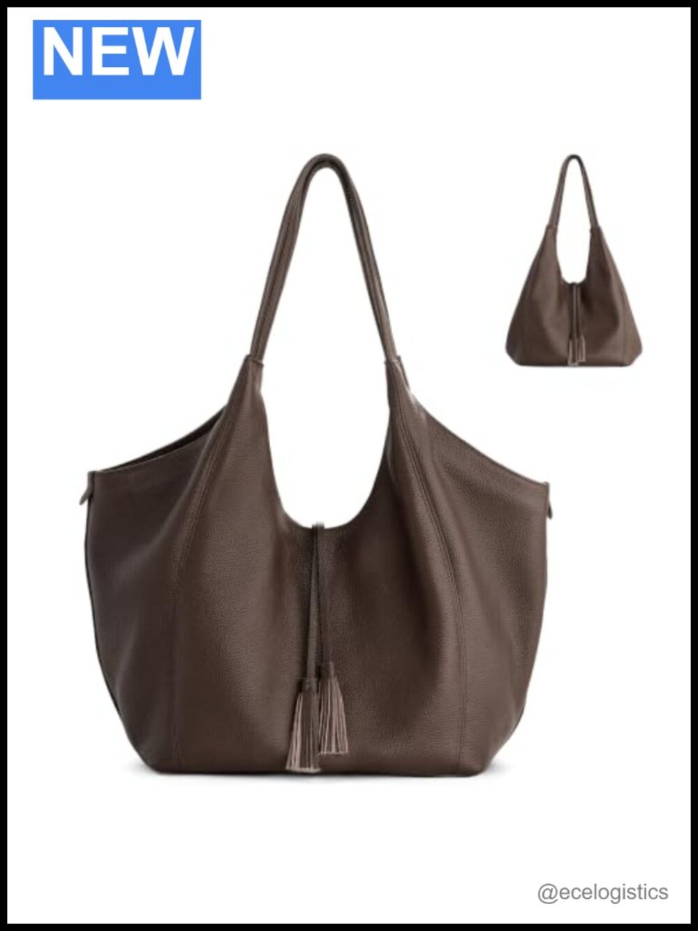 Genuine Leather Convertible Tote Hobo Shoulder Bag for Women